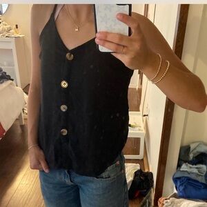 Women’s Black Button-Up